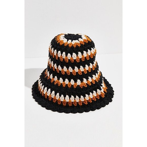 Free People OS Pixie Stripe Bucket Hat Festival Carnival Beachy - Picture 2 of 11